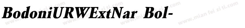BodoniURWExtNar Bol字体转换